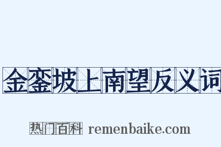 金銮坡上南望反义词是什么意思的图片